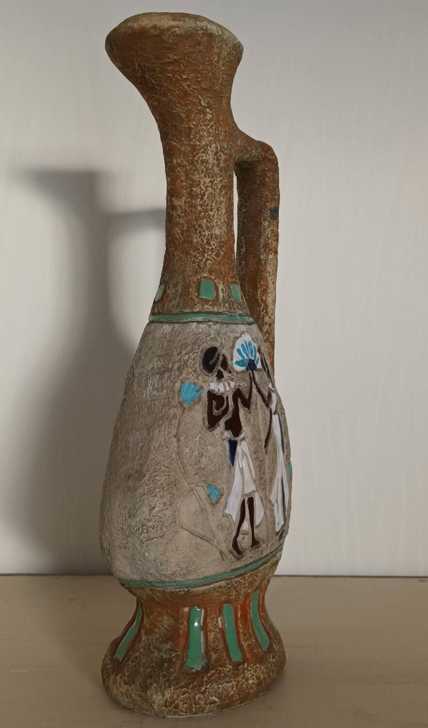 Vintage Egyptian motif jug vase