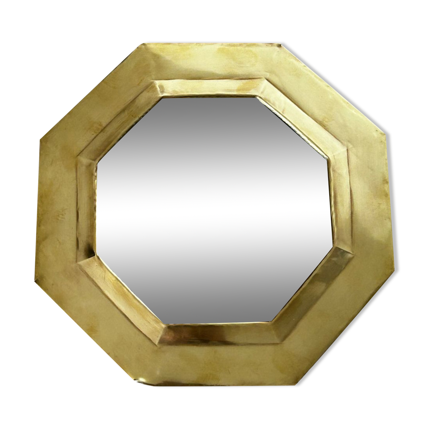 Brass mirror 32x32cm