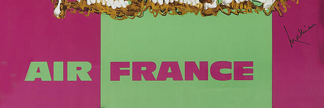 Affiche air france inde, 1967