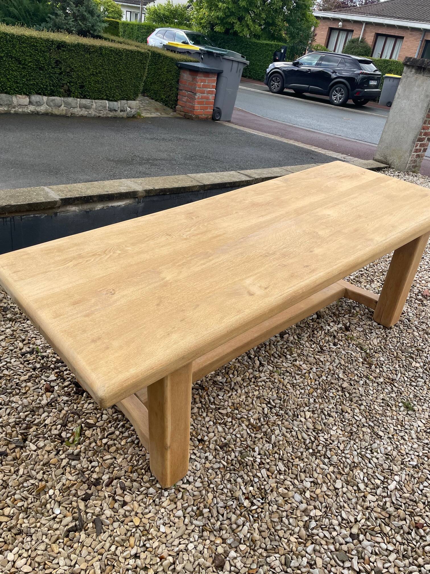 Solid oak farmhouse table