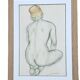 Xavier De Langlais - Pastel of a Kneeling Nude Woman from Behind, Circa 1926
