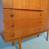 Scandinavian teak bar and dresser furniture
