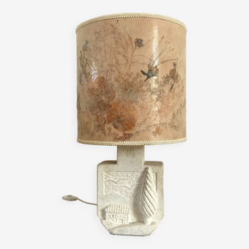 Lampe vintage en pierre du Gard années 70