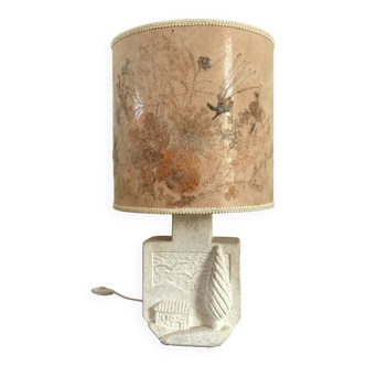 Lampe vintage en pierre du Gard années 70