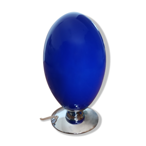 Lampe oeuf bleue en opaline