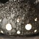 Large ceramic lamp base, fat lava, brutalist design, double lighting.