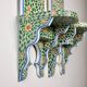 Pair of hand-painted Tunisian bedside tables or shelves