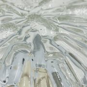 Massive modernist ceiling light in moulded glass