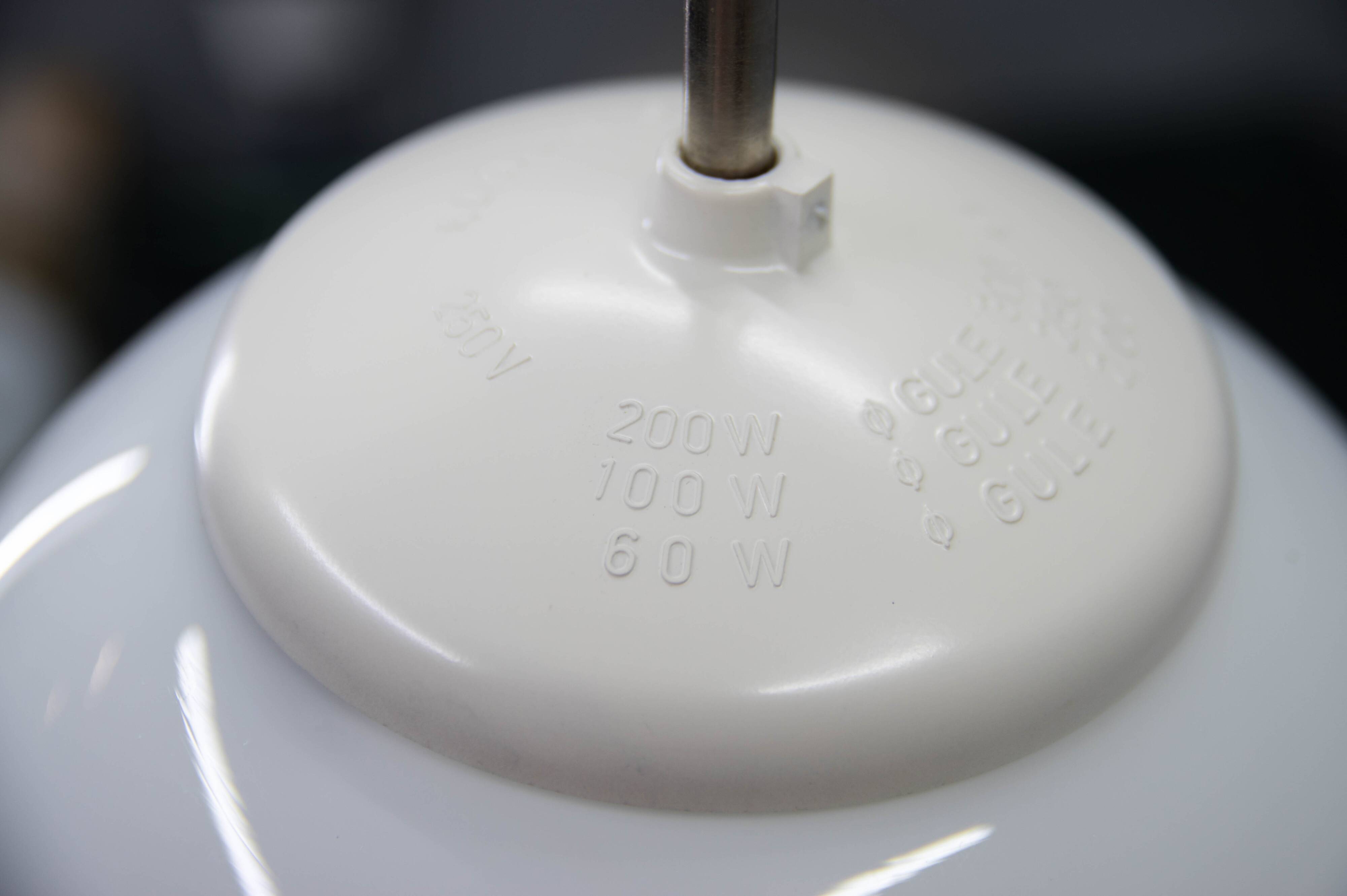 1940s Opaline Glass Globe Pendant Light | Vintage Ceiling Lamp | Rewired