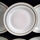 6 Flat plates in Chartres-sur-Cher porcelain, Limoges paste and enamel