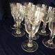 Suite de 8 verres a vin cuit ou a liqueur en cristal grave des annees 1930 1940
