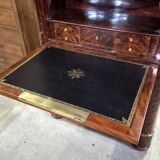 Flamed mahogany secretary from the Restoration period.