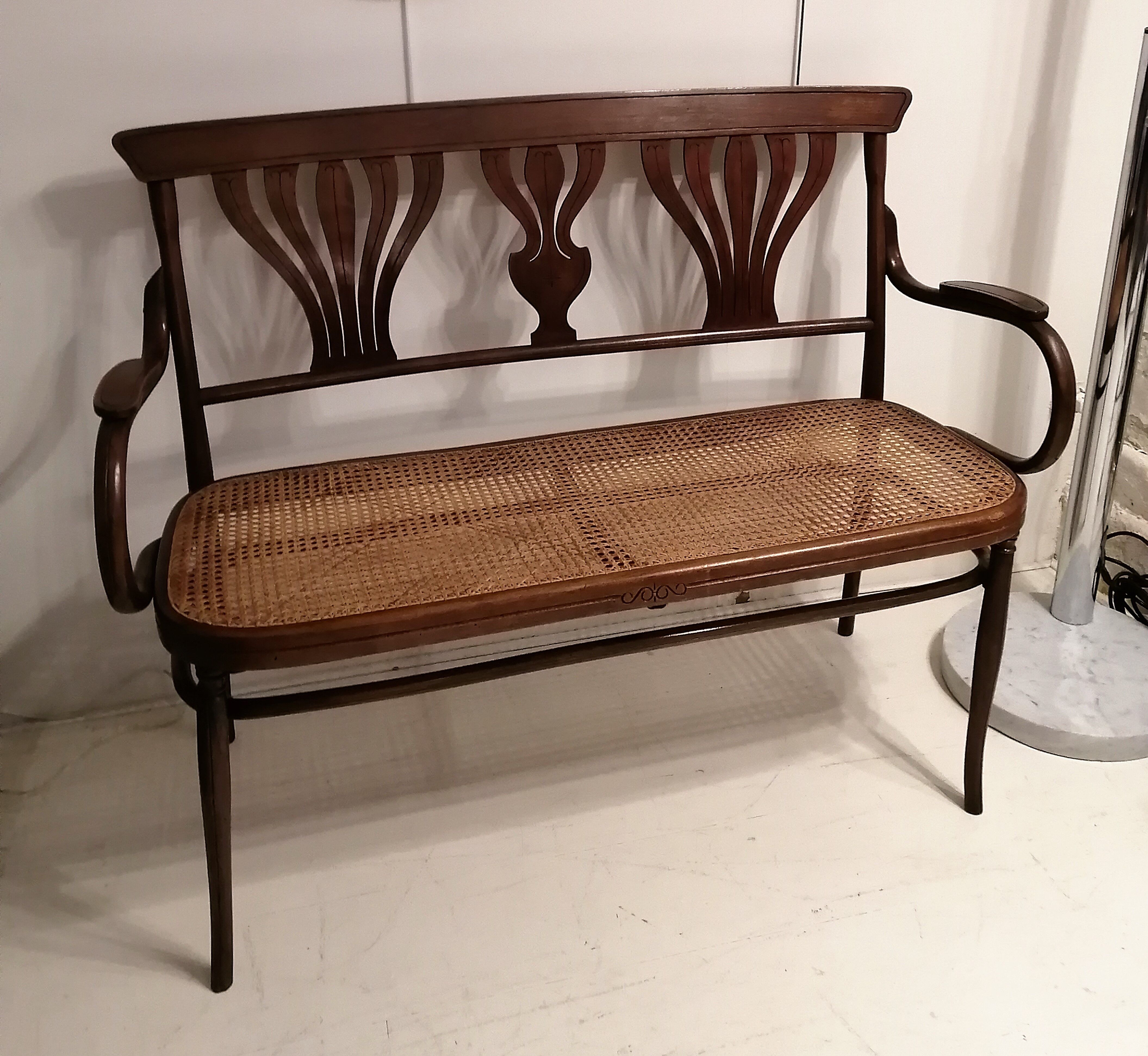Bent wood bench