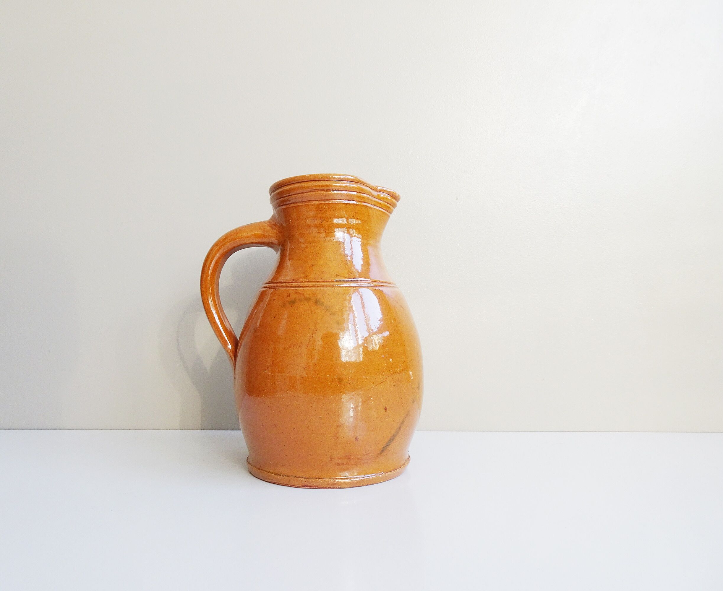 Handmade stoneware jug