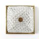 Golden globe ceiling light, bubble glass and brass