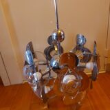 Vintage chandelier 70'S Oscar Torlasco , 9 lights