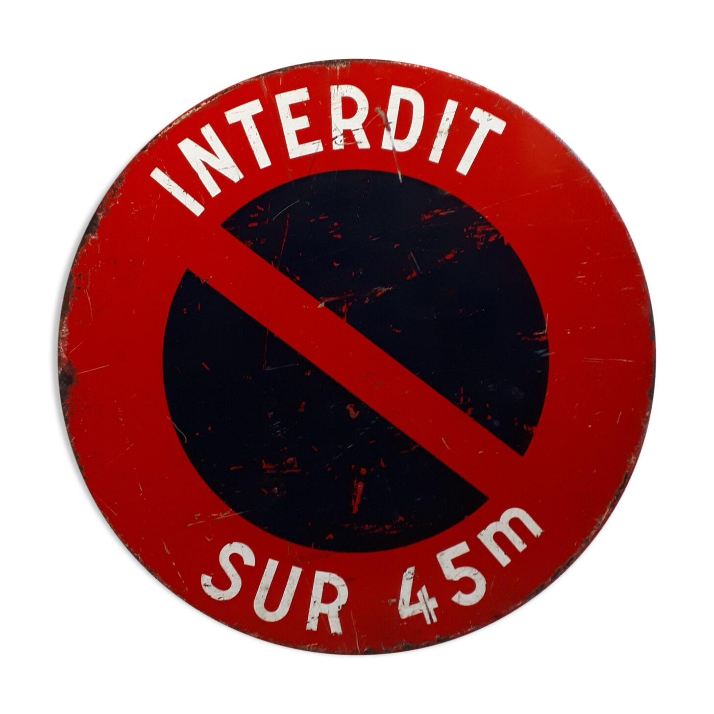 Panneau routier 1965 Interdit 45m
