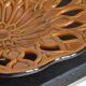 Cut-out ceramic fruit bowl