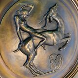 Pair of Italian Art Deco Brass Plate, 1940s