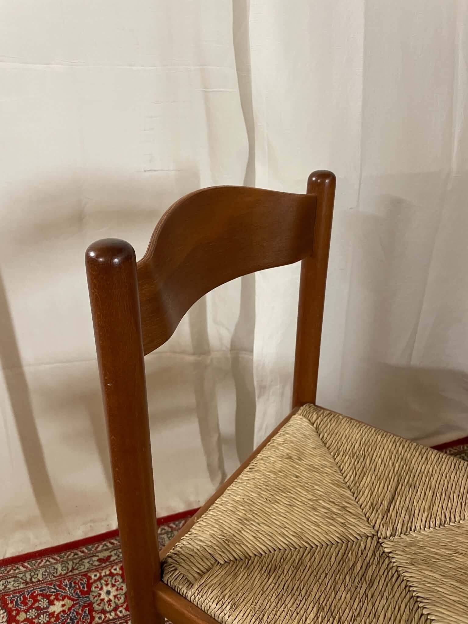 36 chaises vintage en hêtre et paille – Vente par lots – Grande série