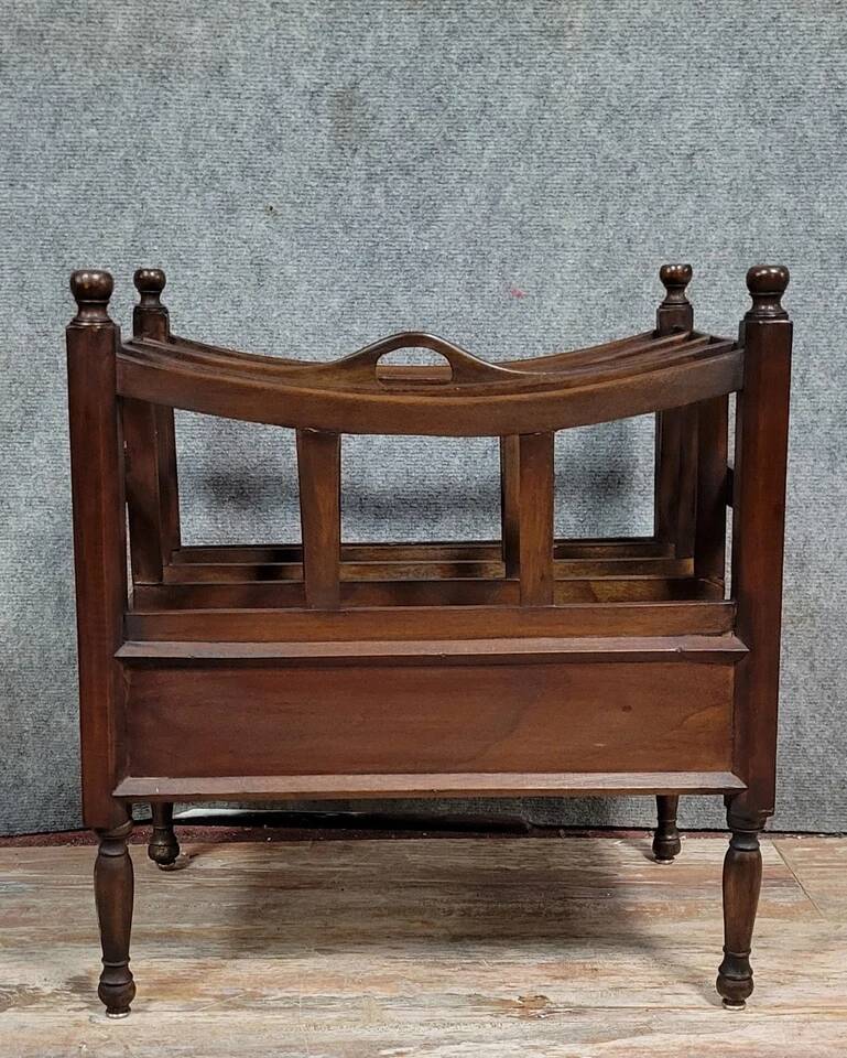 English mahogany magazine rack, late 19th century