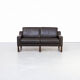 90s Brown leather two seater sofa