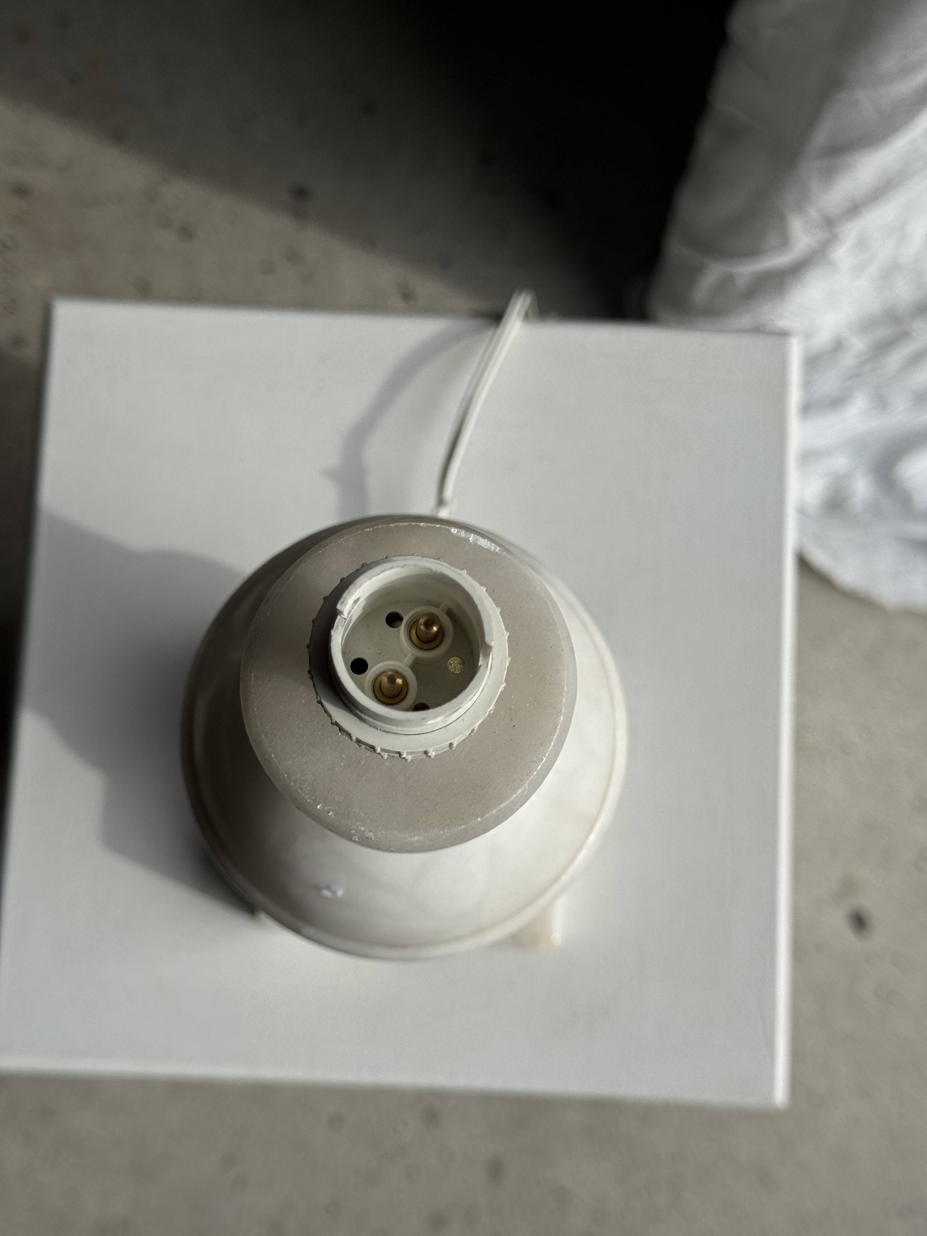 Large alabaster lamp base H41 D11