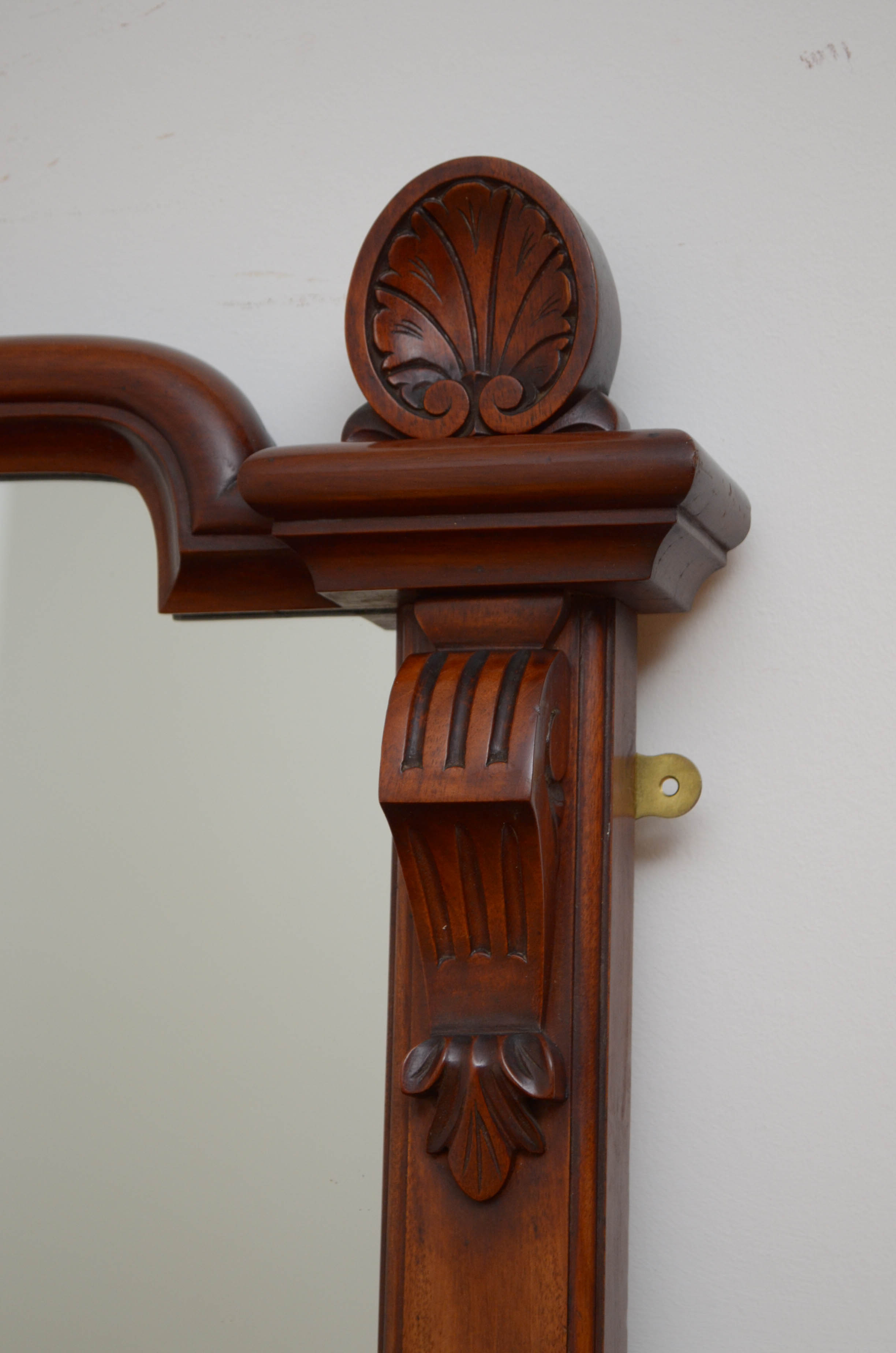 Victorian mahogany overmantel mirror - 75x121cm