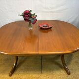 Mid Century Retro Teak Oval Danish Extending Dining Table (Circa 1960–1970)