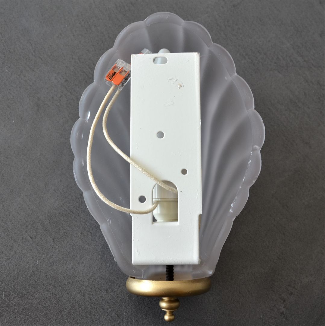 Vintage glass shell wall lamp