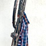Brutalist iron coat rack by Salvino Marsura