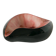 Vide-poche en céramique, forme libre, noir et rose, 1970