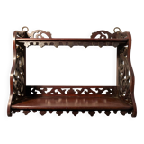 Carved wooden wall shelf H24cm