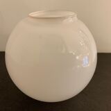 Black ceramic shell lamp and white opaline