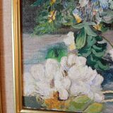 Floral still life 1988 – Karl-Heinz Stricker – vintage gilt frame