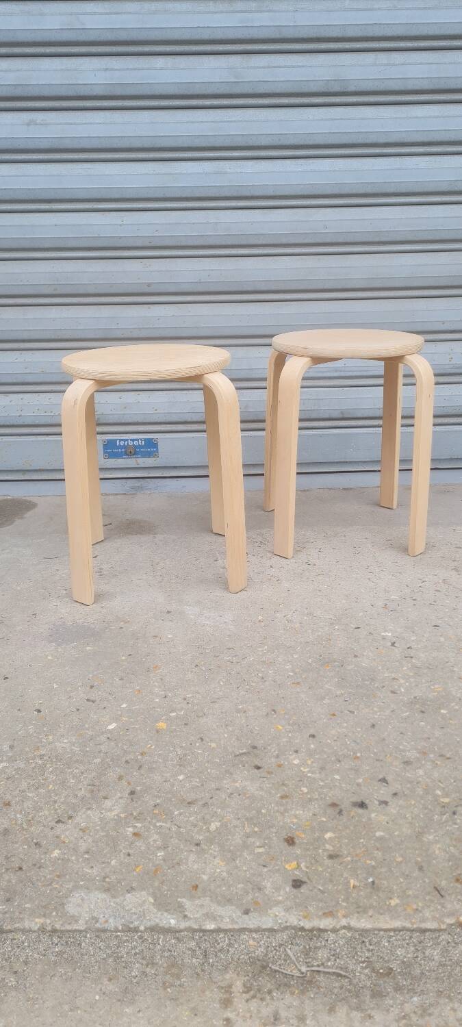 Pair of Ikea frosta stools 1980