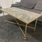 Table basse en fer forgé effet marbre