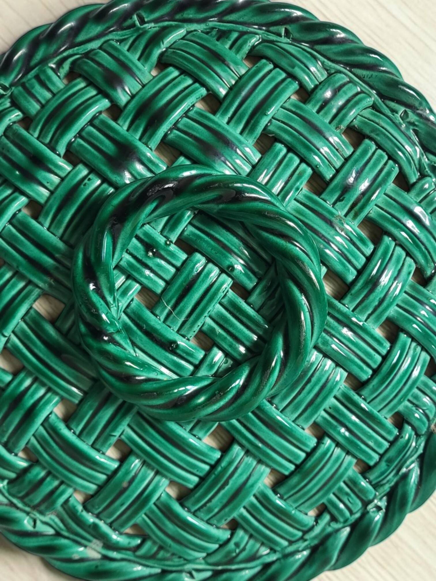 Woven ceramic basket Vallauris