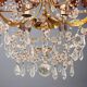 Lustre ancien en bronze et cristal 12 lumières Italie XX Century
