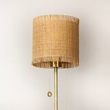 Swedish brass floor lamp, cast iron base, model G 019 by Bergboms 1960