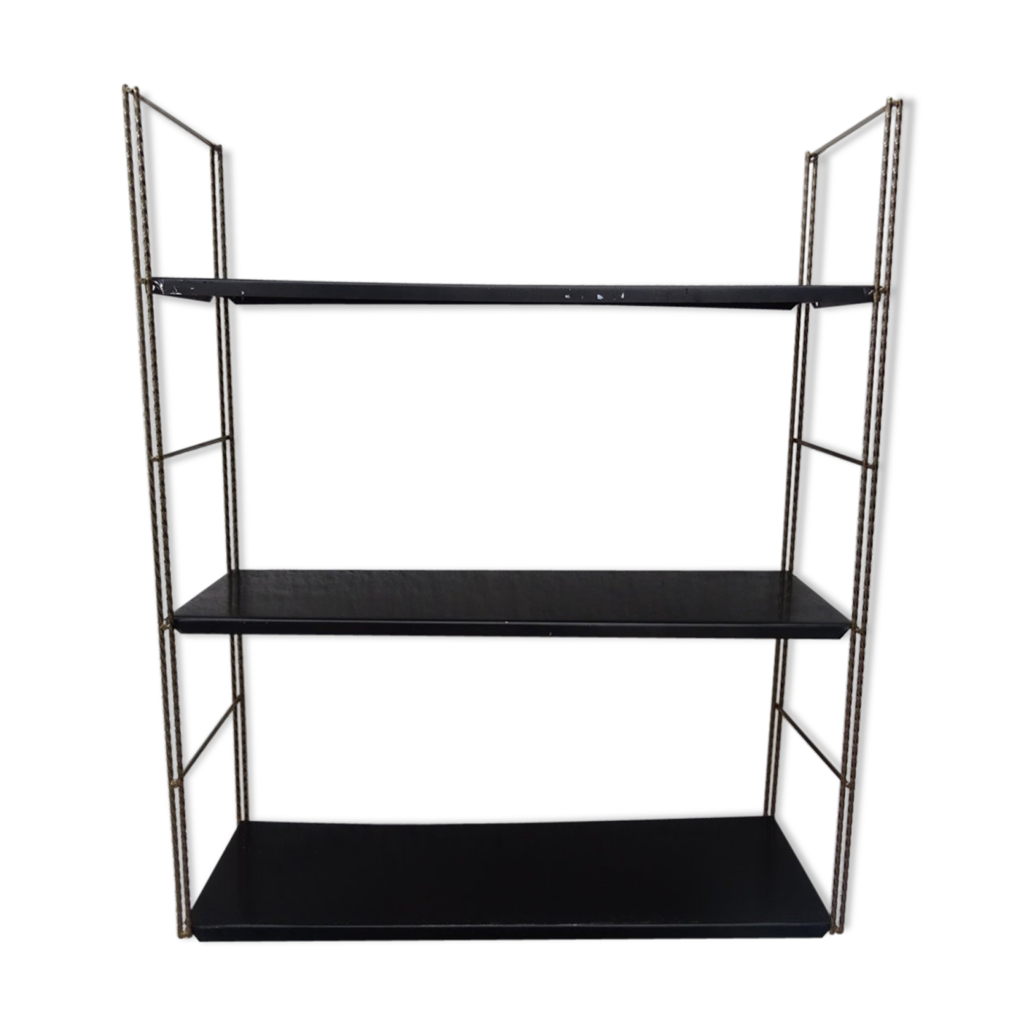 Metal thong wall shelf