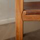 Brutalist Elm and Leather Dining Chairs by Maison Regain, 1970s, Set of 4