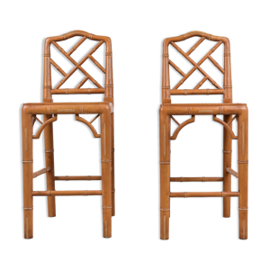 Paire de chaises pour - faux bambou