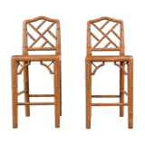 Pair of faux bamboo children chairs, 1960s