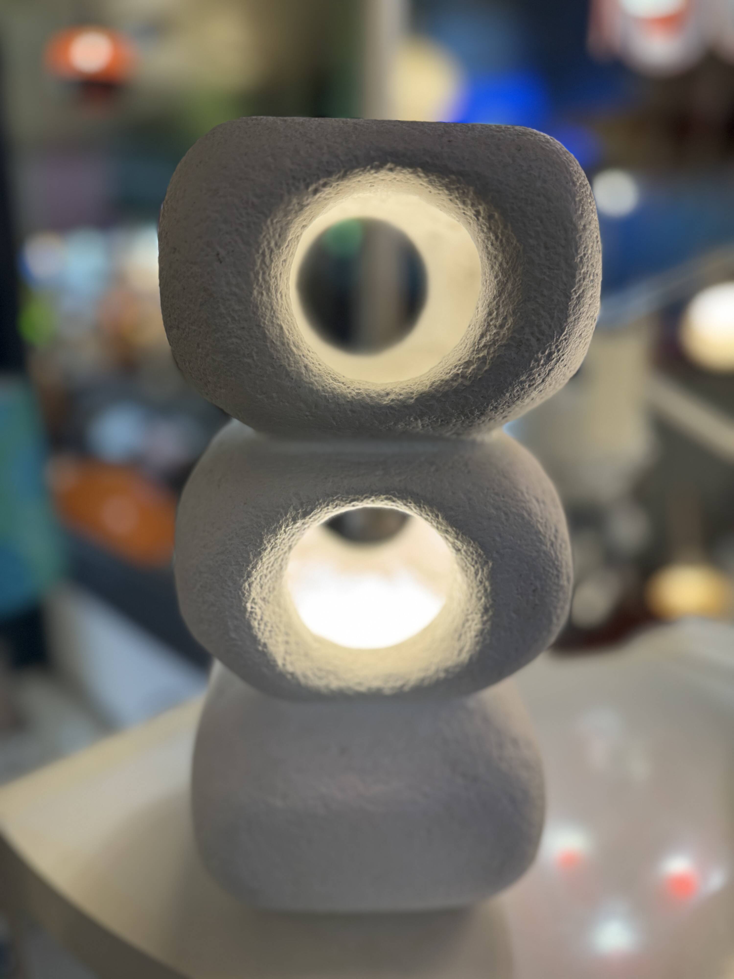 ALBERT TORMOS pebble lamp signed - Sandstone from the Gard - vintage - 60s / 70s