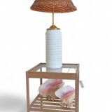 Midcentury Ceramic and Brass Table Lamp by Carstens Tönnieshof, 1960s