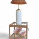 Midcentury Ceramic and Brass Table Lamp by Carstens Tönnieshof, 1960s