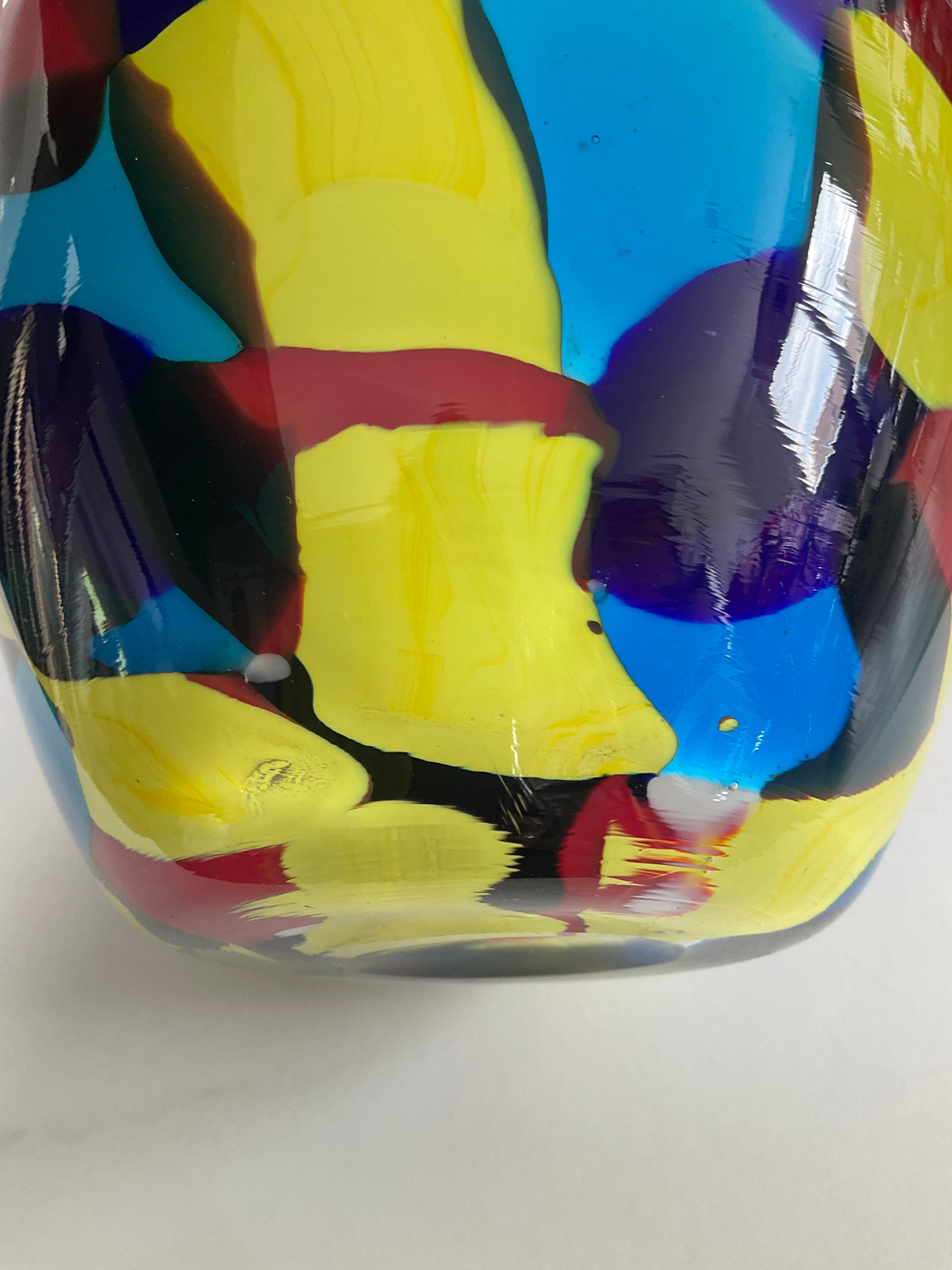 Duo de vases vintage en pâte de verre Murano