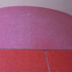 Vintage table of the 60s in red formica and chrome legs
