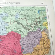 Vintage map of Western Asia 43x43cm from 1950